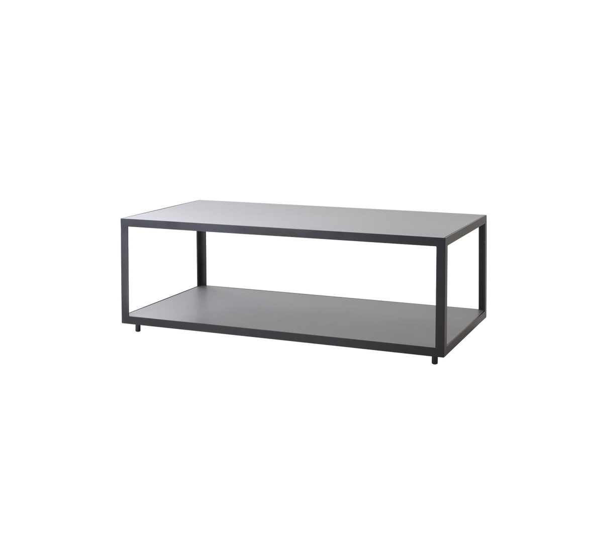 Cane-line Level sofabord 122×62 cm, lava grey aluminium