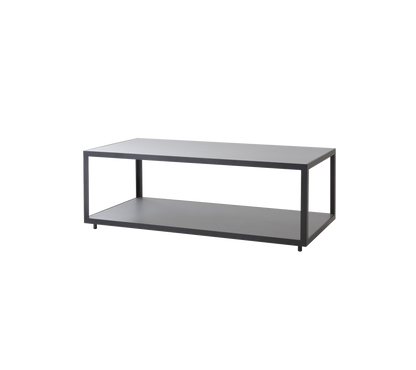 Cane-line Level sofabord 122×62 cm, lava grey aluminium