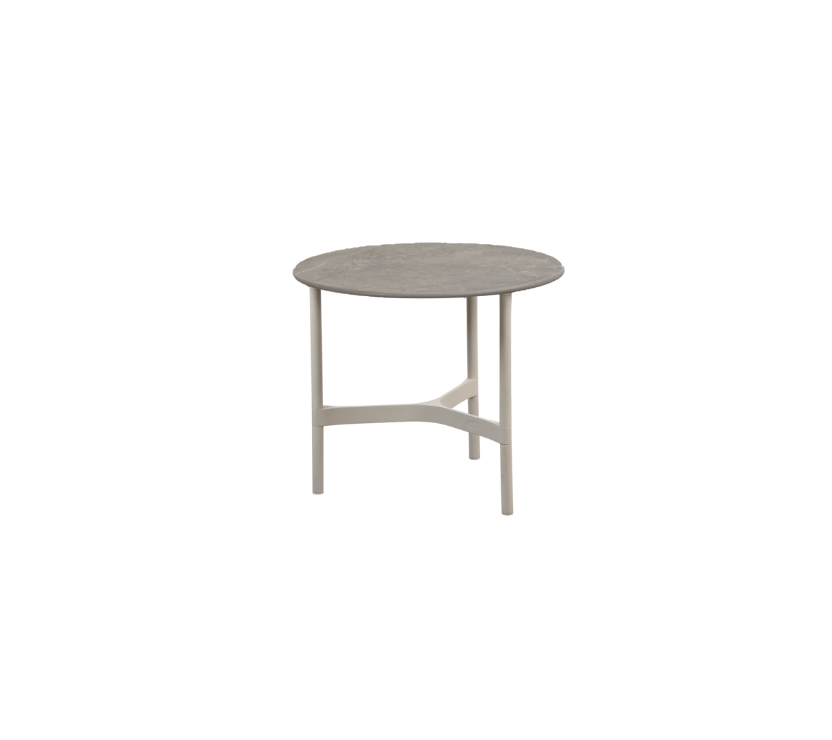 Cane-line Twist sofabord liten Ø45 cm – Sand, aluminium / Taupe, keramikk