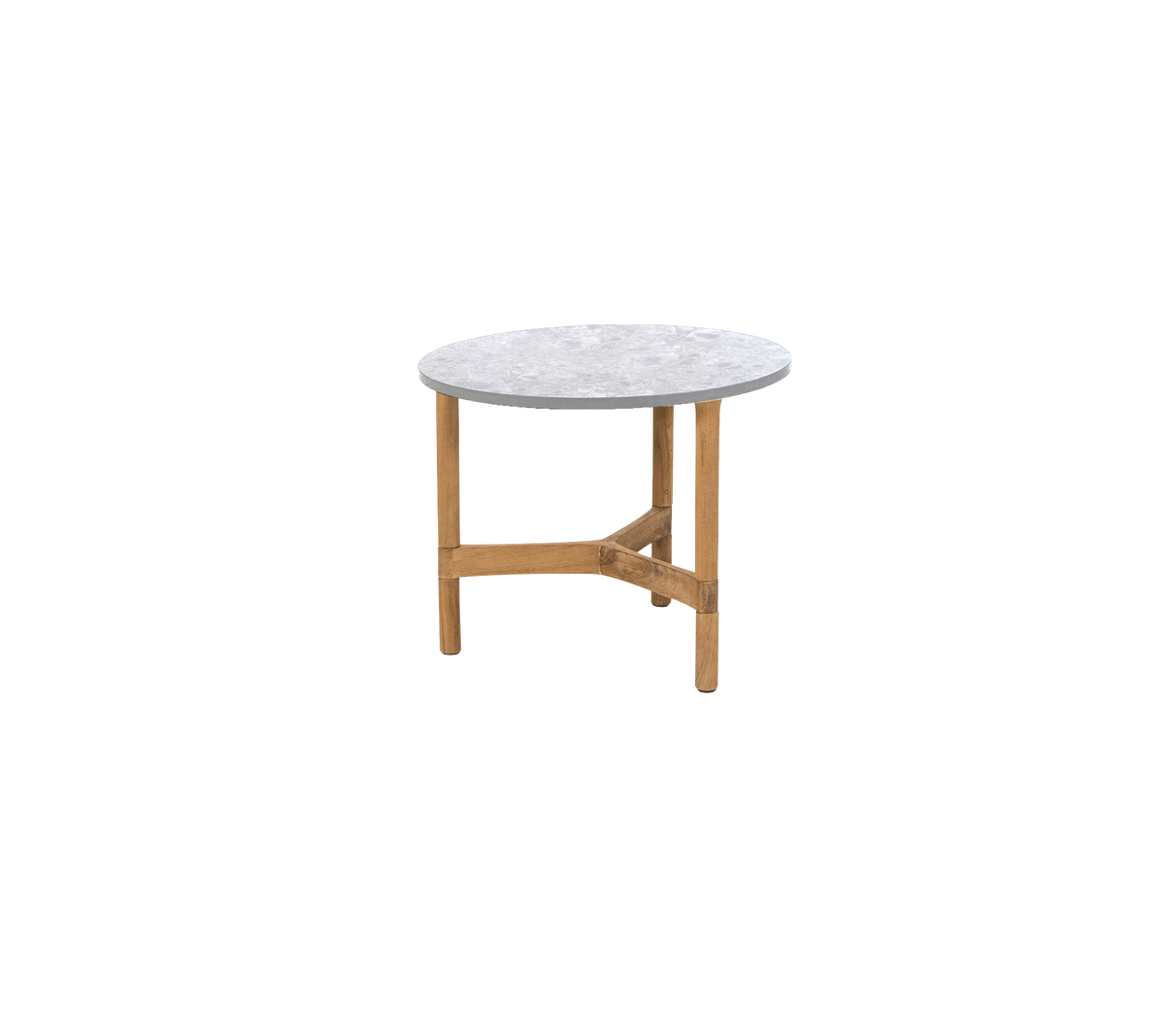 Cane-line Twist sofabord liten Ø45 cm – Teak / Multi colour, keramikk