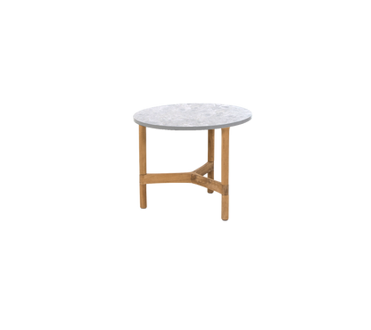 Cane-line Twist sofabord liten Ø45 cm – Teak / Multi colour, keramikk