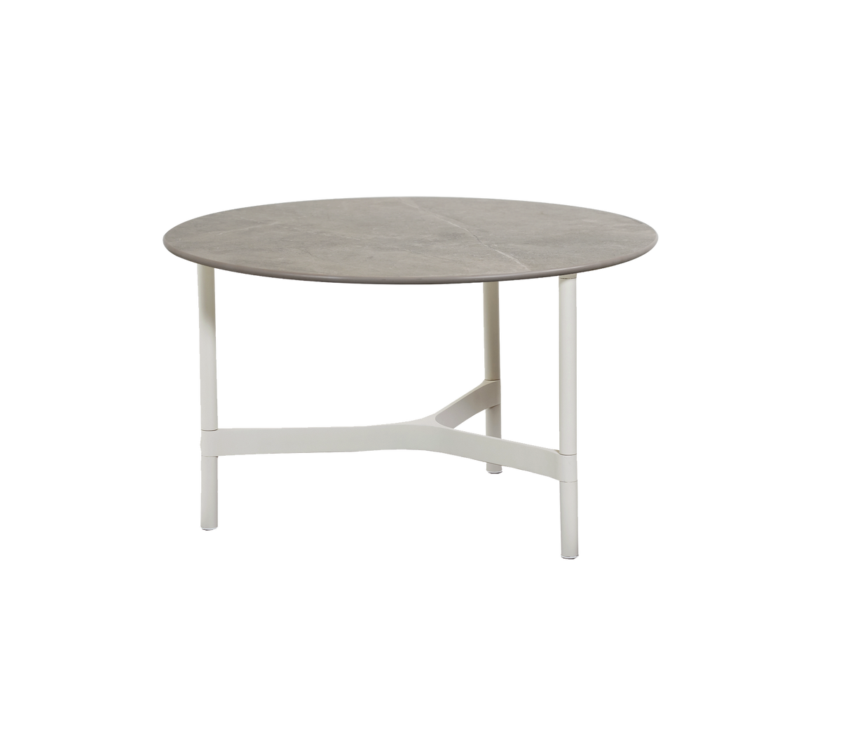 Cane-line Twist sofabord medium Ø70 cm – Sand, aluminium / Taupe, keramikk