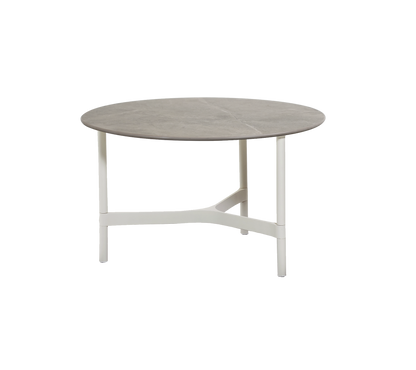 Cane-line Twist sofabord medium Ø70 cm – Sand, aluminium / Taupe, keramikk