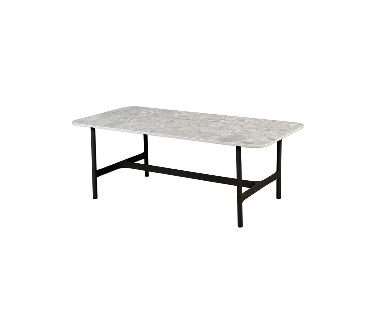 Cane-line Twist sofabord rektangulært 120×60 cm. Velg understell og bordplate
