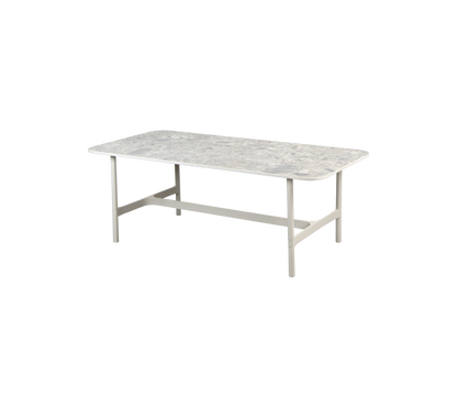 Cane-line Twist sofabord rektangulært 120×60 cm – Sand, aluminium / Multi colour, keramikk m/avrundede hjørner