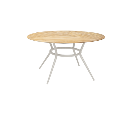 Cane-line Joy spisebord Ø120 cm, teak. Velg understell