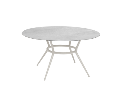 Cane-line Joy spisebord Ø144 cm – Sand, aluminium / Fossil grey, keramikk