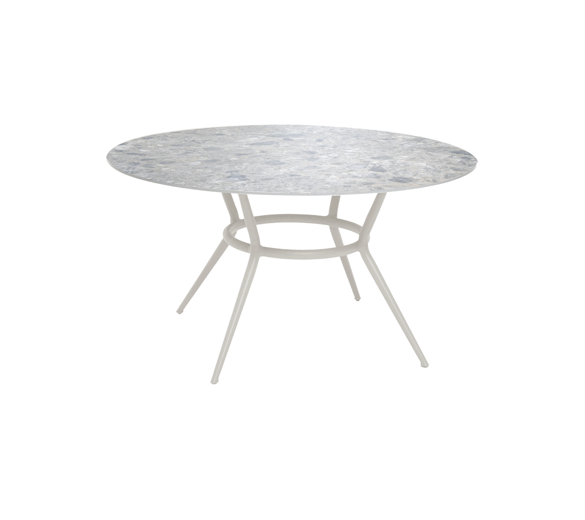 Cane-line Joy spisebord Ø144 cm – Sand, aluminium / Multi colour, keramikk