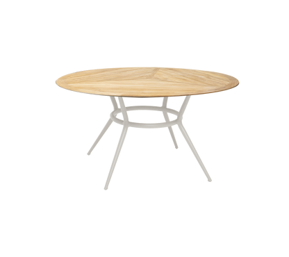 Cane-line Joy spisebord Ø144 cm – Sand, aluminium / Teak, geometrisk