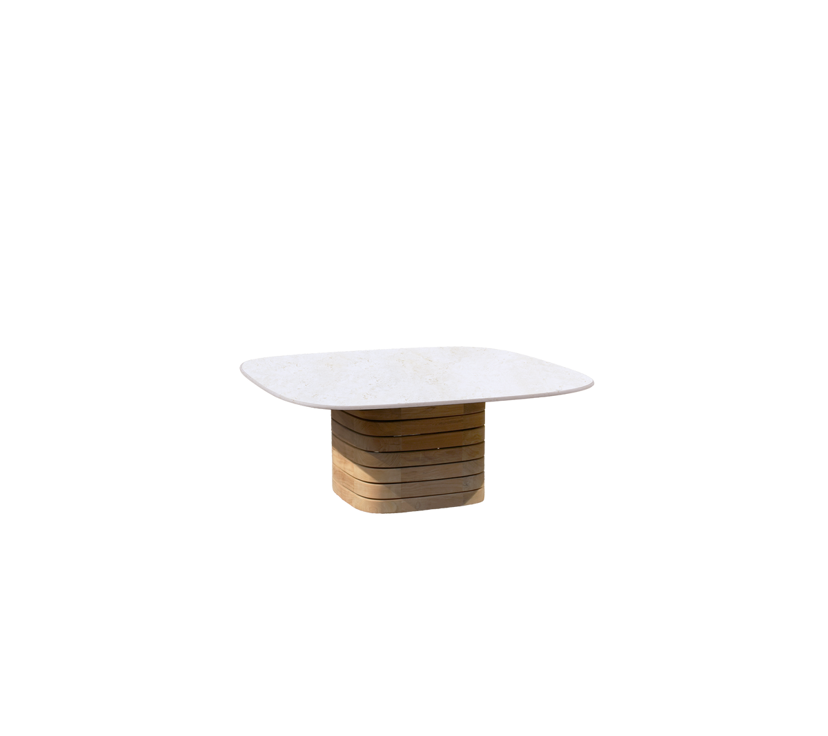 Cane-line Mellow sofabord 90×90 cm, teak understell