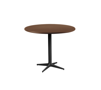 Cane-line Drop kafébord Ø 80 cm – Lava grey, aluminium / Desert red, aluminium