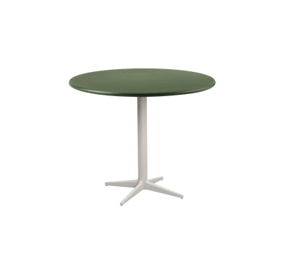 Cane-line Drop kafébord Ø 80 cm – Sand, aluminium / Dark green, aluminium