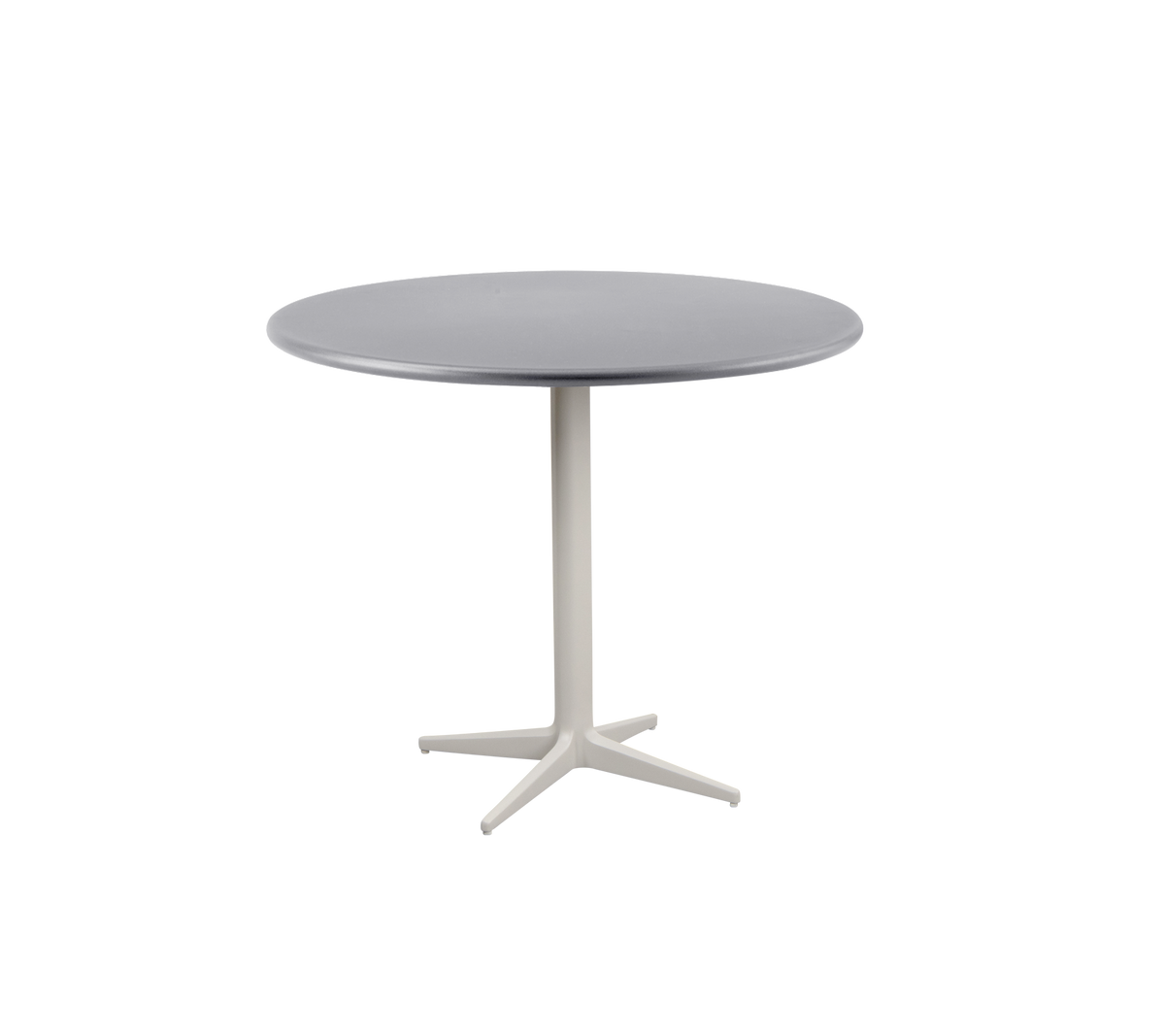 Cane-line Drop kafébord Ø 80 cm – Sand, aluminium / Lava grey, aluminium