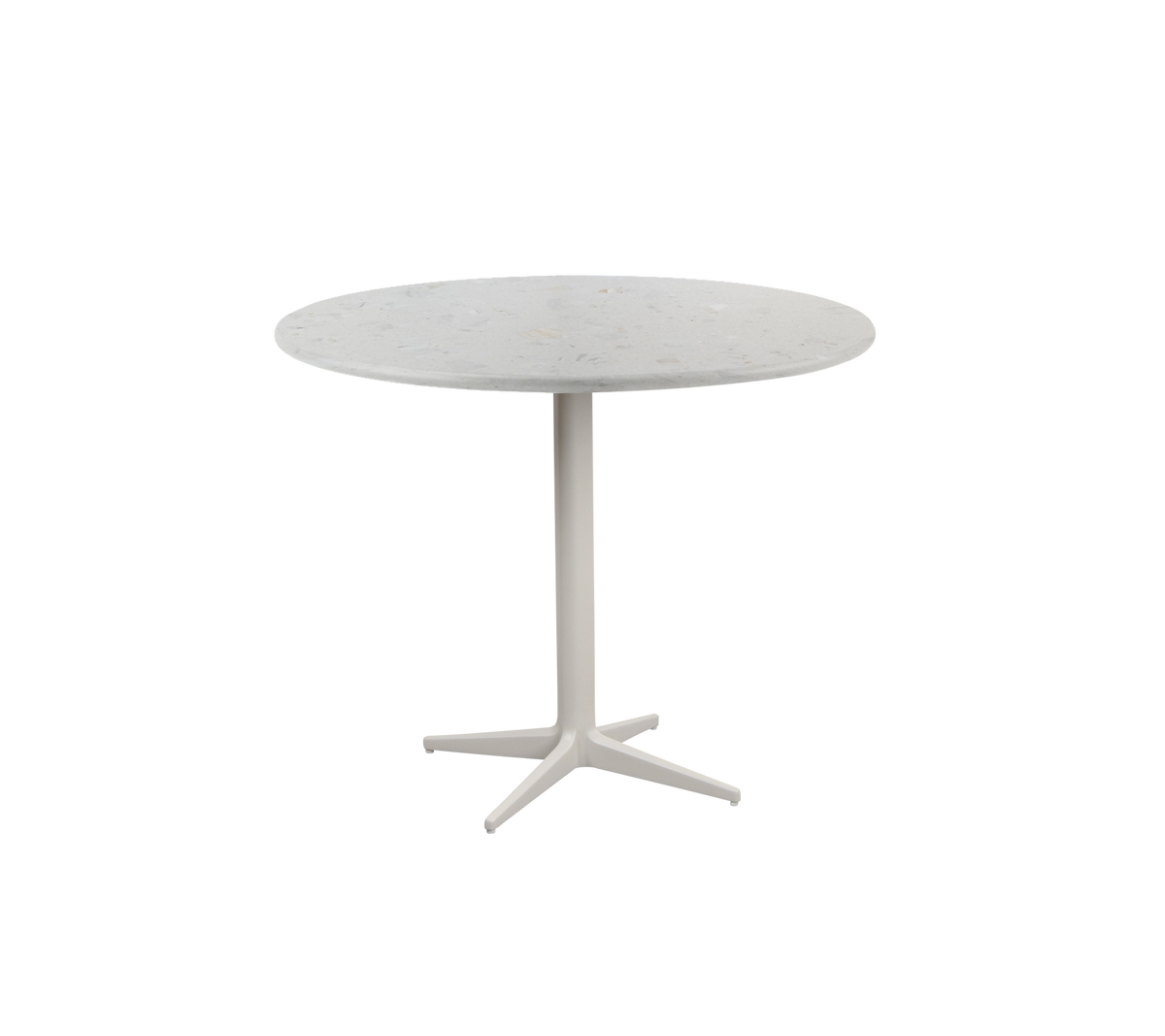 Cane-line Drop kafébord Ø 80 cm – Sand, aluminium / Sand multi colour, HI-Core