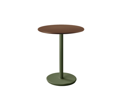 Cane-line Go kafébord Ø60 cm – Dark green, aluminium / Desert red, aluminium
