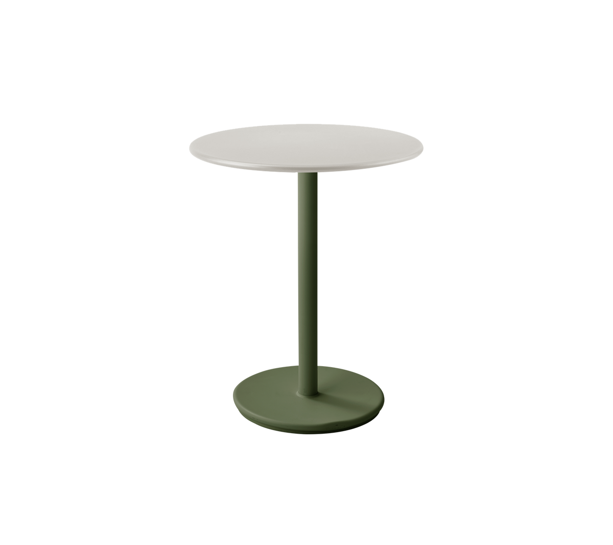 Cane-line Go kafébord Ø60 cm – Dark green, aluminium / Sand, aluminium