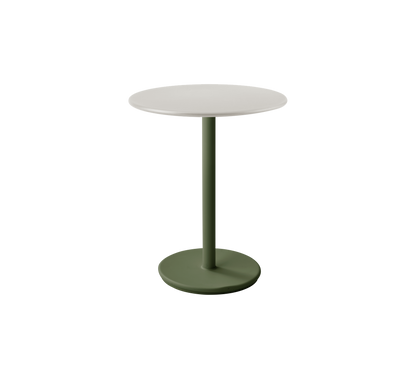 Cane-line Go kafébord Ø60 cm – Dark green, aluminium / Sand, aluminium