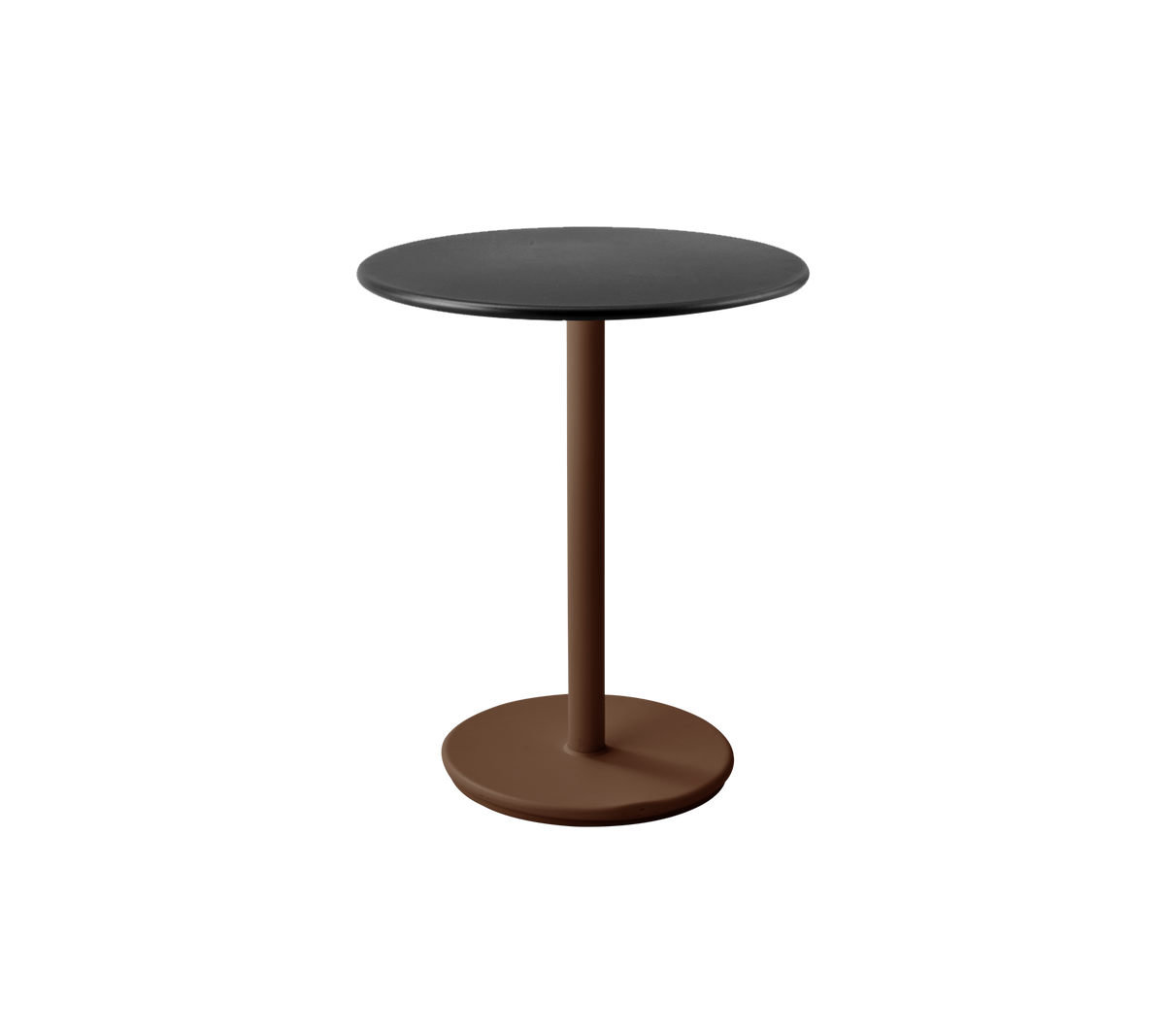 Cane-line Go kafébord Ø60 cm – Desert red, aluminium / Lava grey, aluminium