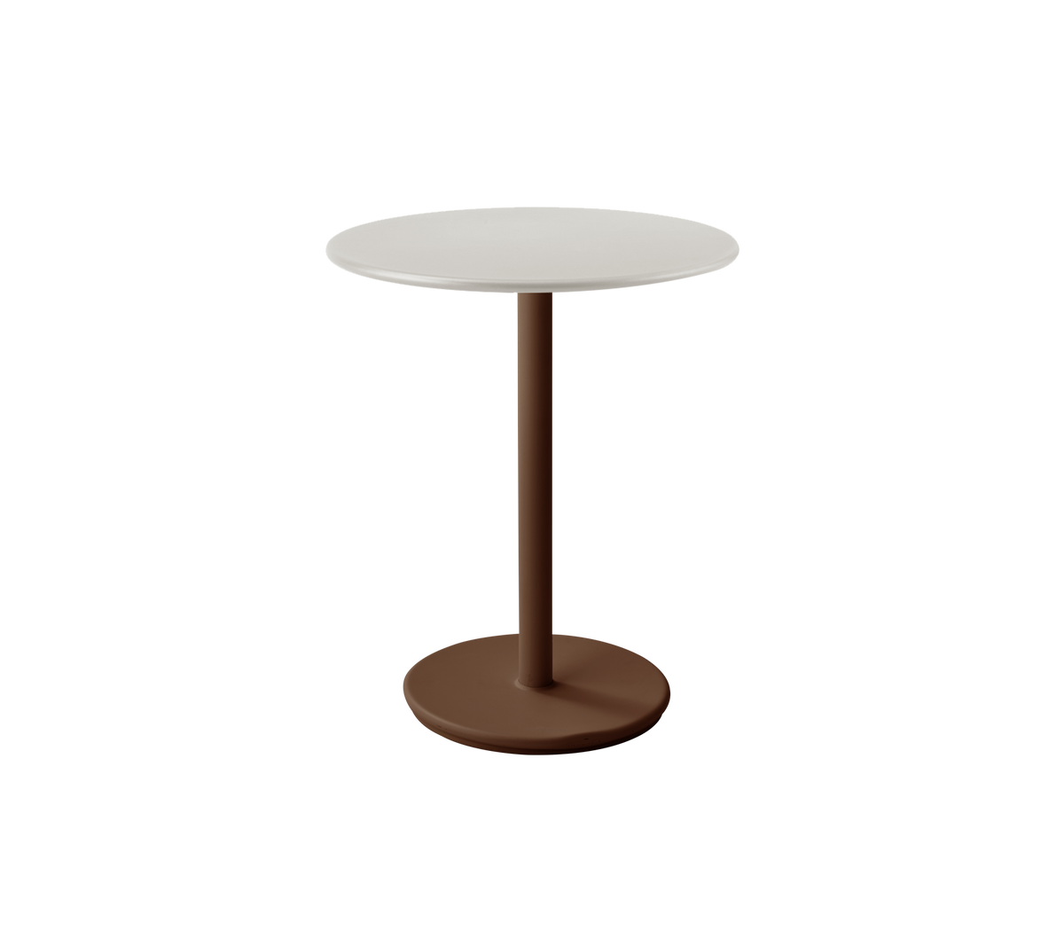 Cane-line Go kafébord Ø60 cm – Desert red, aluminium / Sand, aluminium