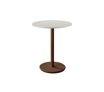 Cane-line Go kafébord Ø60 cm – Desert red, aluminium / Sand, aluminium
