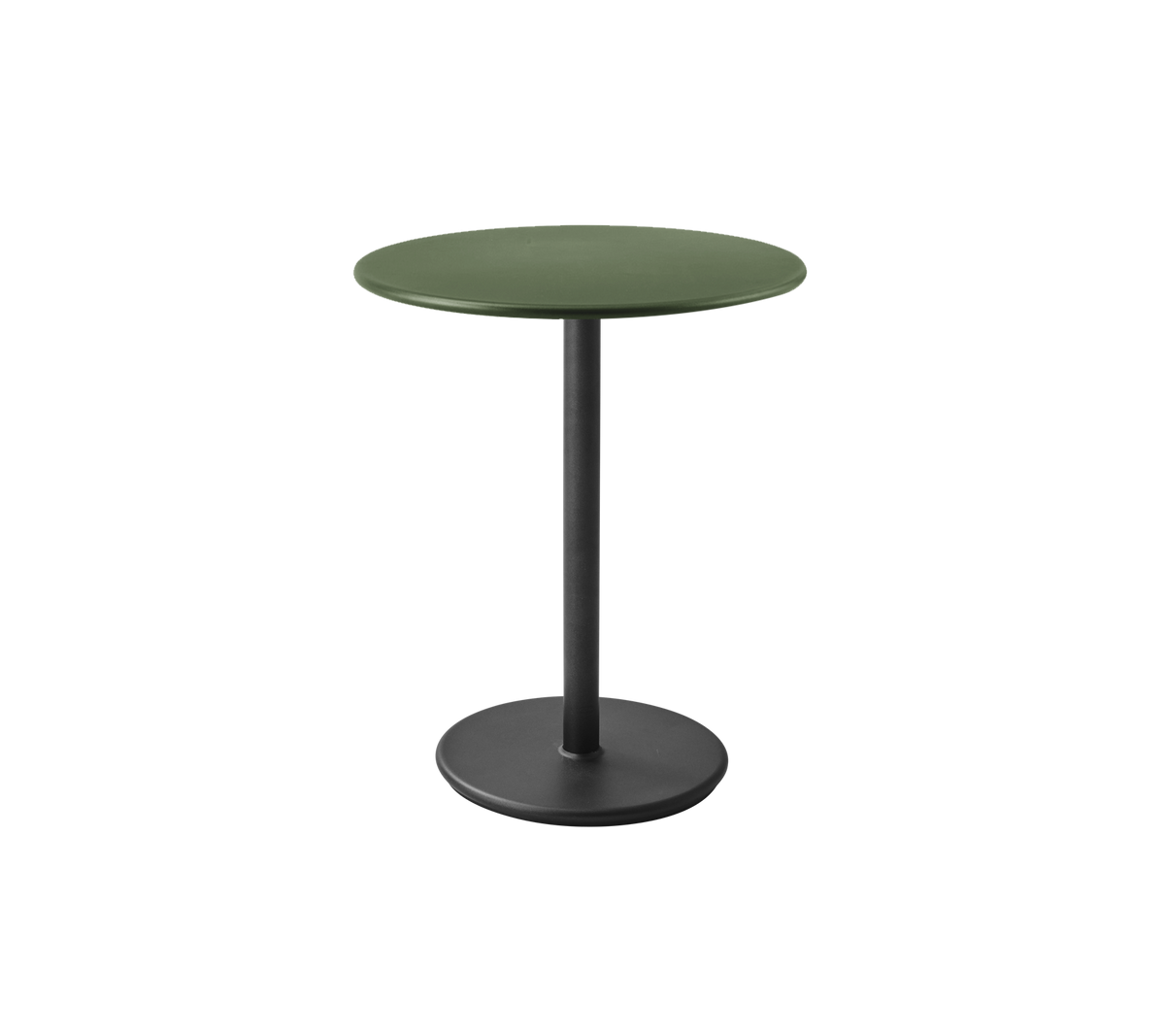 Cane-line Go kafébord Ø60 cm – Lava grey, aluminium / Dark green, aluminium