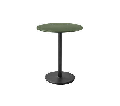 Cane-line Go kafébord Ø60 cm – Lava grey, aluminium / Dark green, aluminium