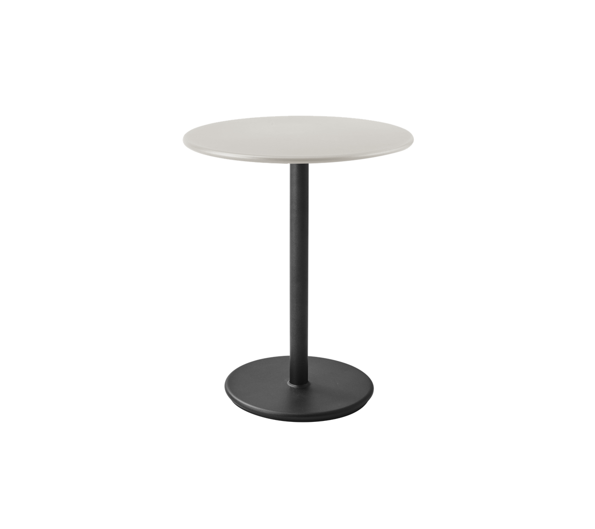 Cane-line Go kafébord Ø60 cm – Lava grey, aluminium / Sand, aluminium