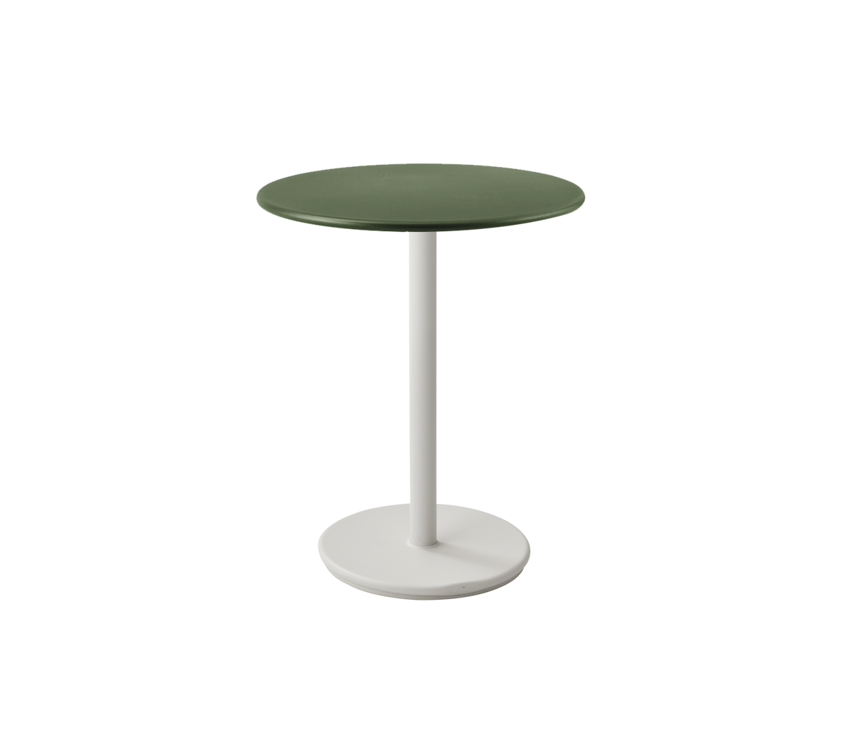 Cane-line Go kafébord Ø60 cm – Sand, aluminium / Dark green, aluminium