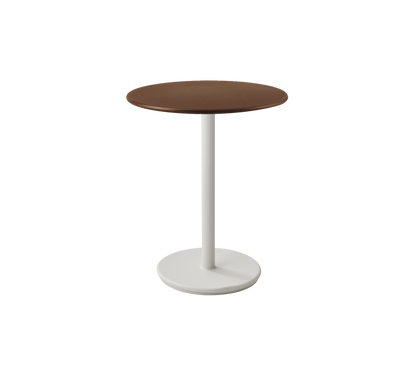 Cane-line Go kafébord Ø60 cm – Sand, aluminium / Desert red, aluminium