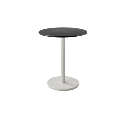 Cane-line Go kafébord Ø60 cm – Sand, aluminium / Lava grey, aluminium
