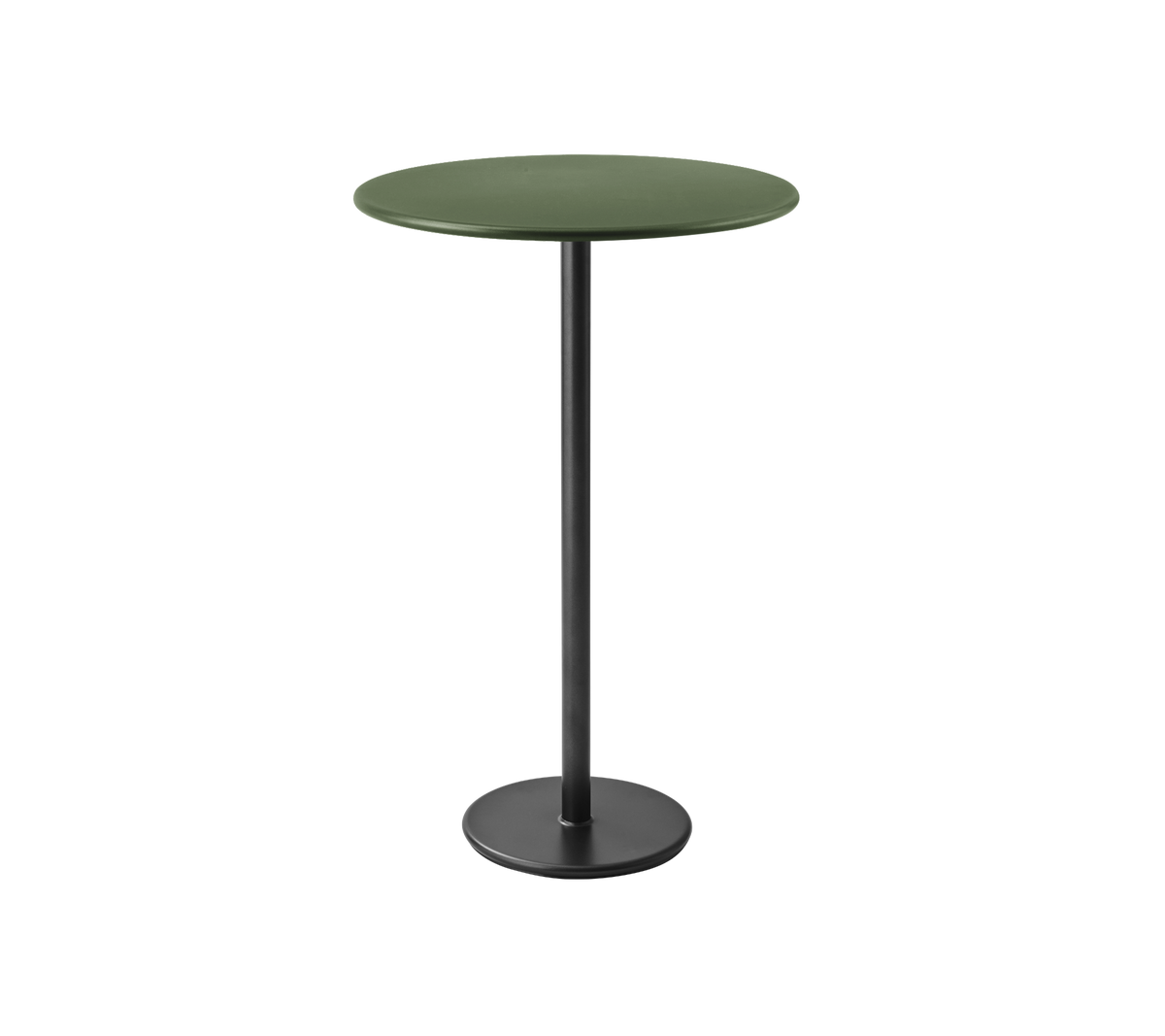 Cane-line Go barbord Ø80 cm – Lava grey, aluminium / Dark green, aluminium