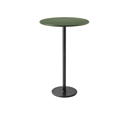 Cane-line Go barbord Ø80 cm – Lava grey, aluminium / Dark green, aluminium
