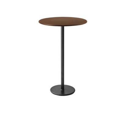 Cane-line Go barbord Ø80 cm – Lava grey, aluminium / Desert red, aluminium