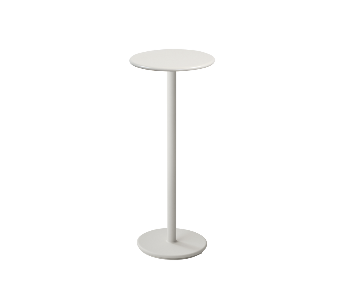 Cane-line Go barbord Ø45 cm – Sand, aluminium / Sand, halvblank aluminium