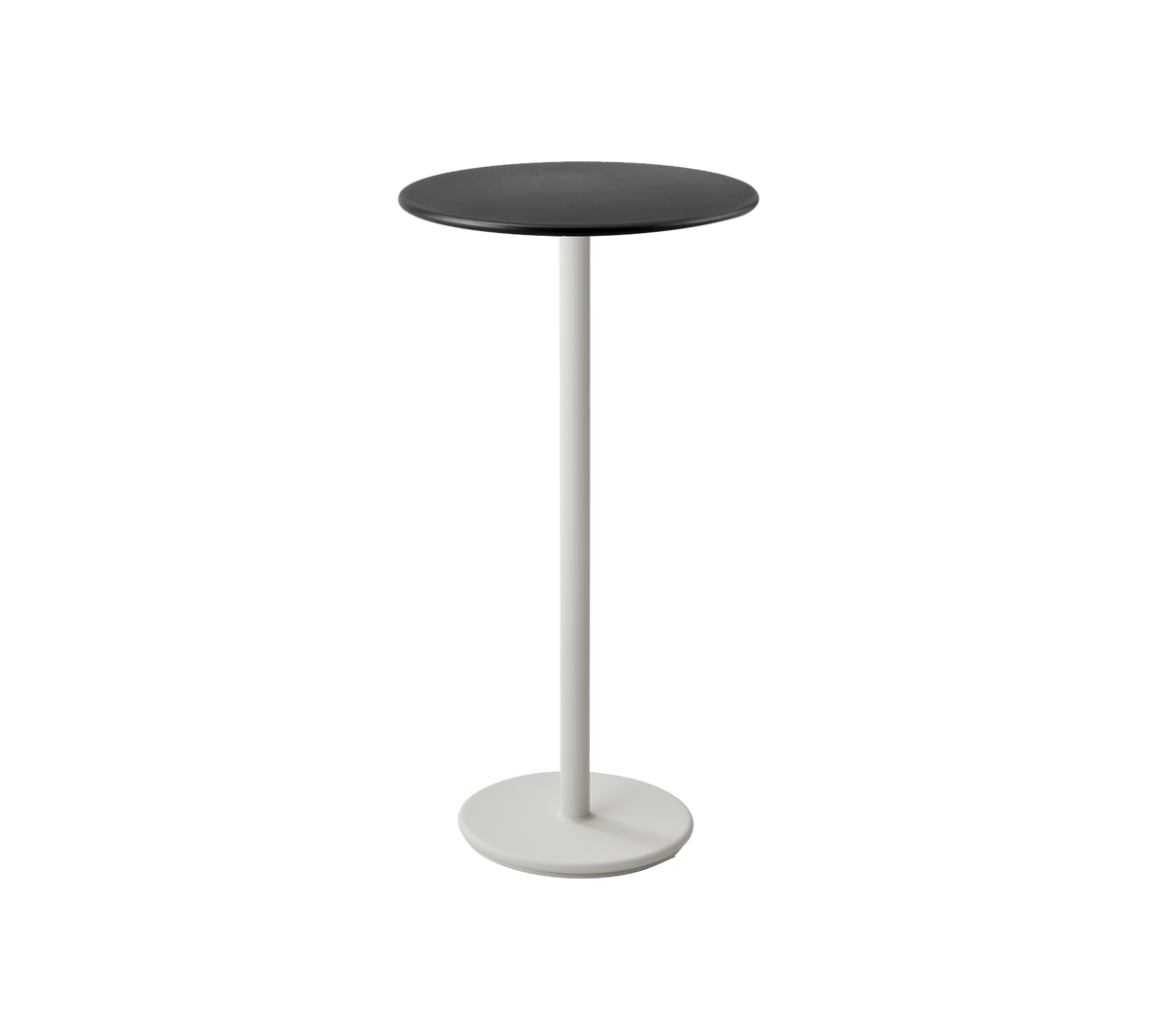 Cane-line Go barbord Ø60 cm – Sand, aluminium / Lava grey, aluminium
