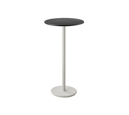 Cane-line Go barbord Ø60 cm – Sand, aluminium / Lava grey, aluminium