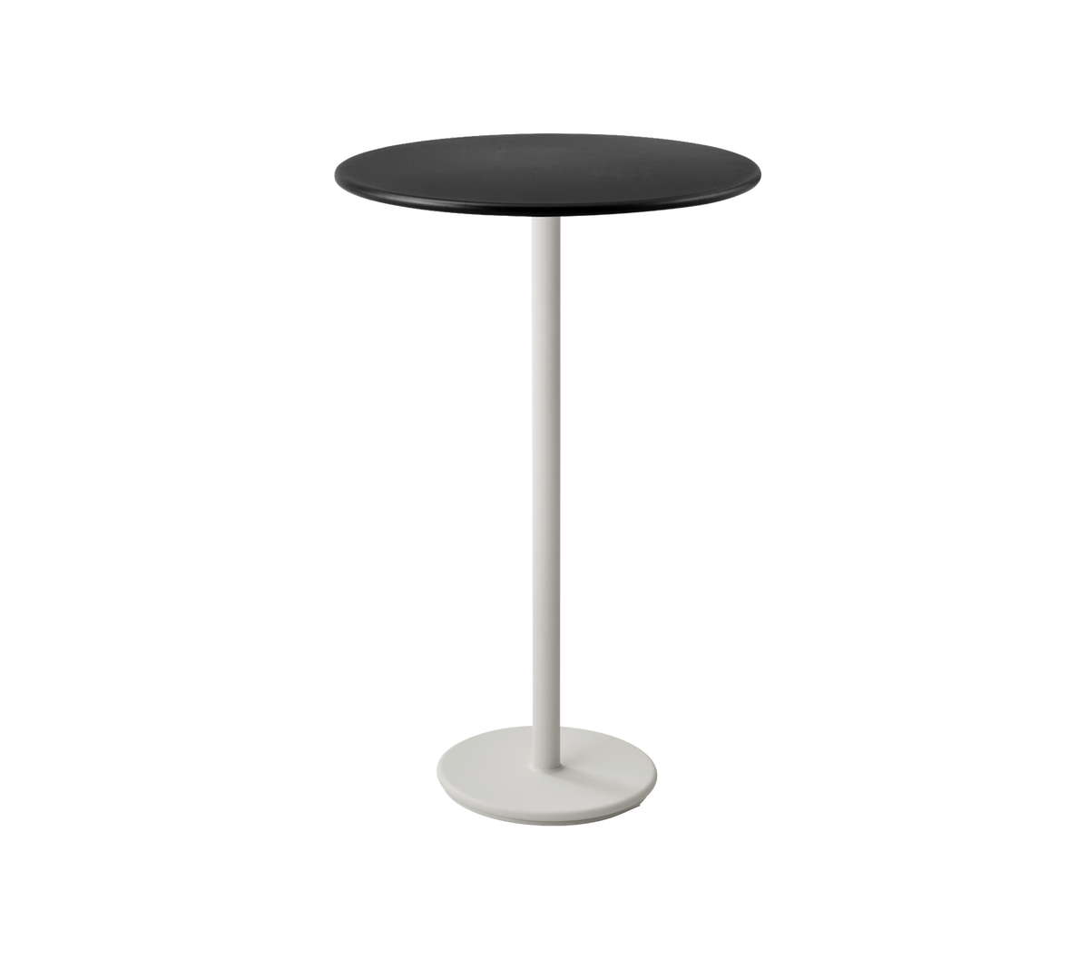 Cane-line Go barbord Ø80 cm – Sand, aluminium / Lava grey, aluminium