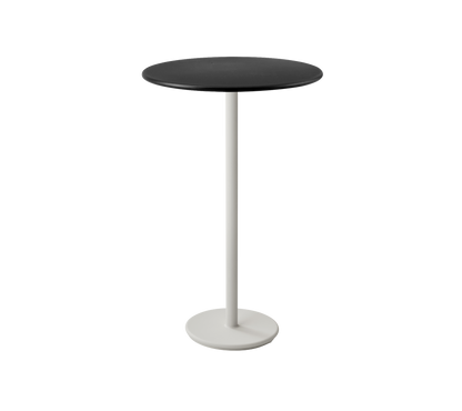 Cane-line Go barbord Ø80 cm – Sand, aluminium / Lava grey, aluminium