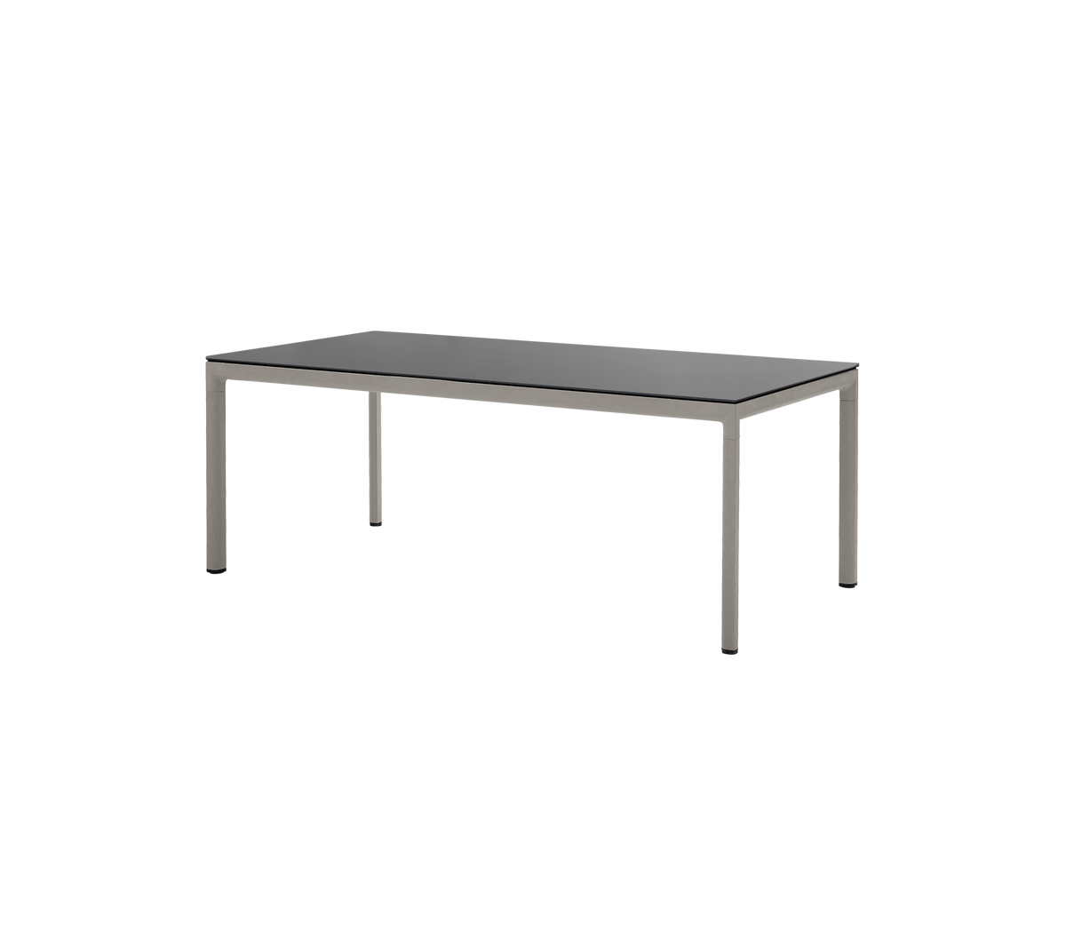 Cane-line Drop spisebord 200×100 cm – Taupe, aluminium / Nero black, keramikk