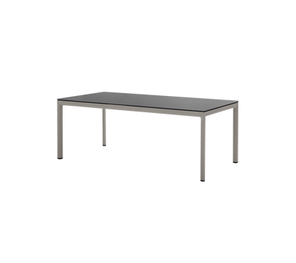 Cane-line Drop spisebord 200×100 cm – Taupe, aluminium / Nero black, keramikk