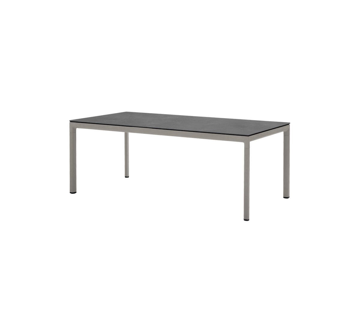 Cane-line Drop spisebord 200×100 cm – Taupe, aluminium / Fossil black, keramikk