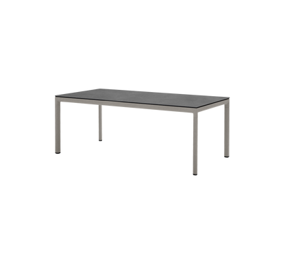 Cane-line Drop spisebord 200×100 cm – Taupe, aluminium / Fossil black, keramikk