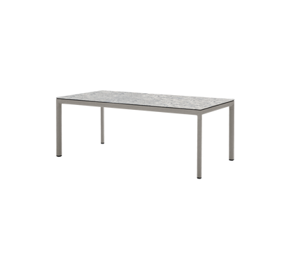 Cane-line Drop spisebord 200×100 cm – Taupe, aluminium / Multi colour, keramikk