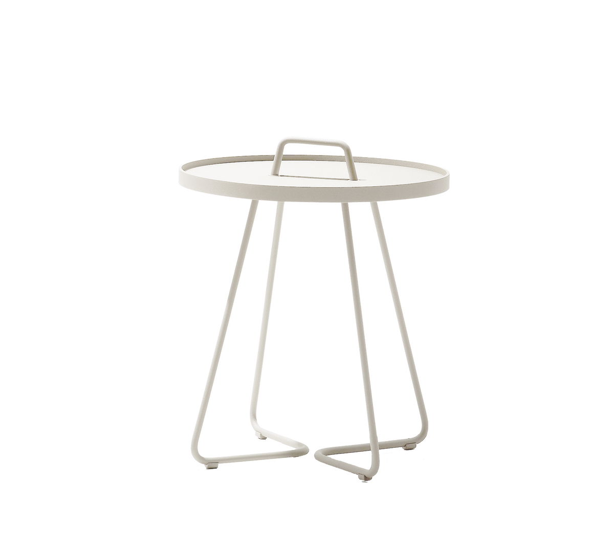 Cane-line On-the-move sidebord stor Ø 52 cm, aluminium