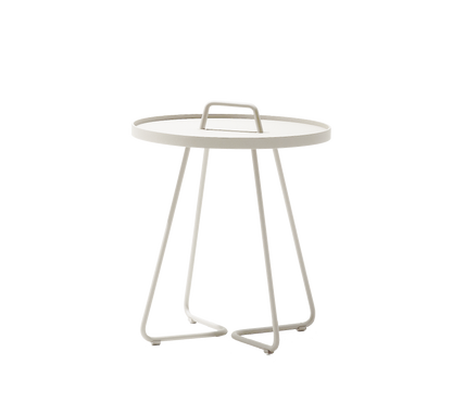 Cane-line On-the-move sidebord stor Ø 52 cm, aluminium
