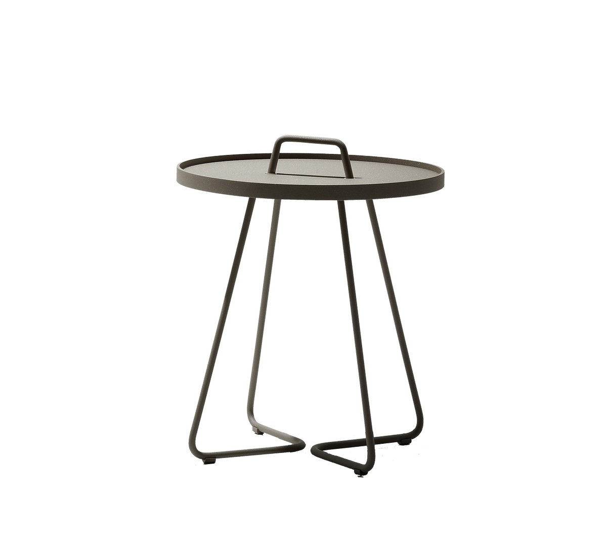 Cane-line On-the-move sidebord stor Ø 52 cm, aluminium