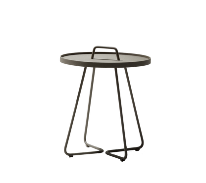Cane-line On-the-move sidebord stor Ø 52 cm, aluminium