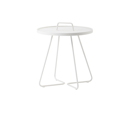 Cane-line On-the-move sidebord stor Ø 52 cm, aluminium