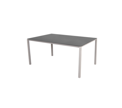Cane-line Pure spisebord 150×90 cm – Sand, aluminium / Nero black, keramikk