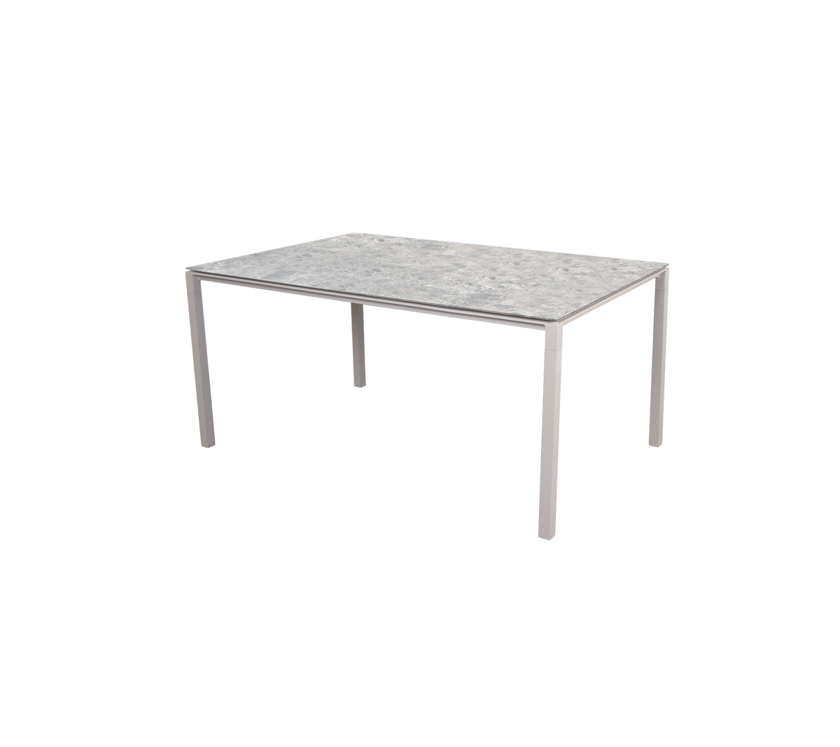 Cane-line Pure spisebord 150×90 cm – Sand, aluminium / Multi colour, keramikk